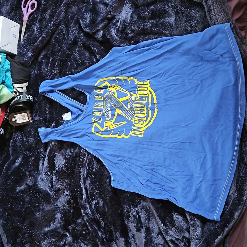 Blue and Yellow Zumba Racerback Top